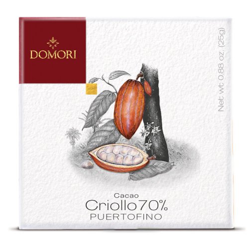 TAVOLETTA CACAO CRIOLLO PORTOFINO 70% 25 GR