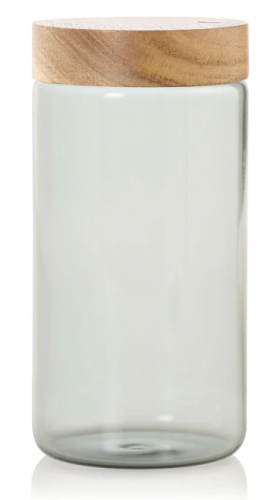 BARATTOLO 'PURE' CON COPERCHIO IN ACACIA 1,2L CM 10X20