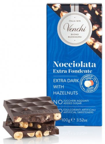 TAVOLETTA NOCCIOLATA EXTRA FONDENTE NO ZUCCHERI AGGIUNTI GR 100