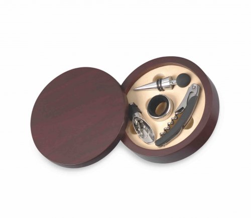 COFANETTO SET LEGNO CILINDRICO