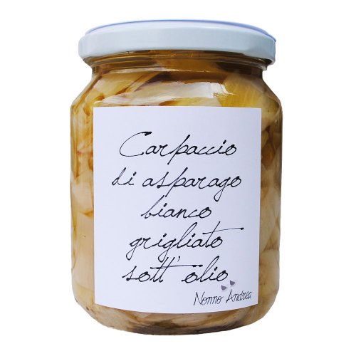 CARPACCIO DI ASPARAGO BIANCO GRIGLIATO SOTT' OLIO 390 GR