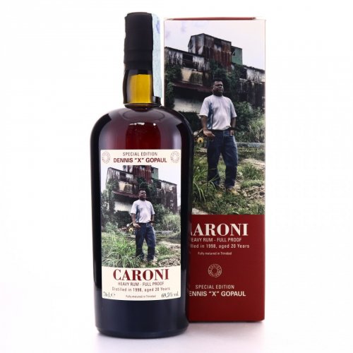 RUM CARONI EMPLOYEES DENNIS X GOPAUL 1998 20 Y 700 ML