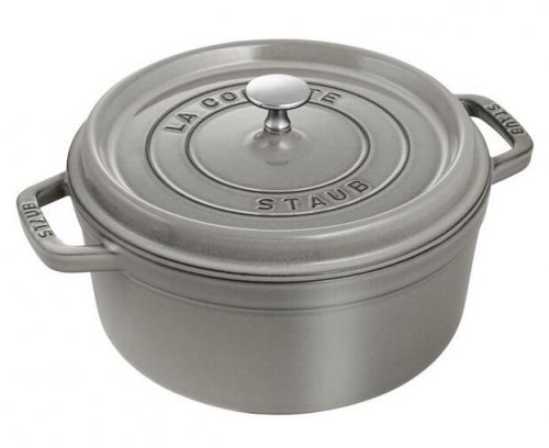 COCOTTE ROTONDA VAPORE GRIGIO GRAFITE 24 CM