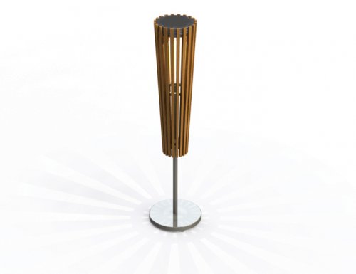 LUMEN LAMPADA SOLARE A LED DA TERRA CON LISTELLI IN TEAK H 127 D 22