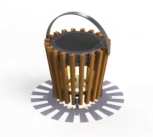 LUMEN LAMPADA SOLARE A LED CON LISTELLI IN TEAK H 30 D 22