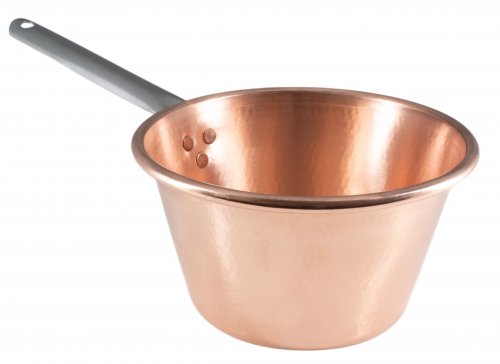 PAIOLO IN RAME CON MANICO IN ACCIAIO D. 26 CM