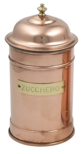 BARATTOLO TORNITO ZUCCHERO IN RAME