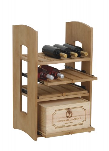 MOBILETTO LEGNO PORTA 21 BOTTIGLIE CON 3 RIPIANI