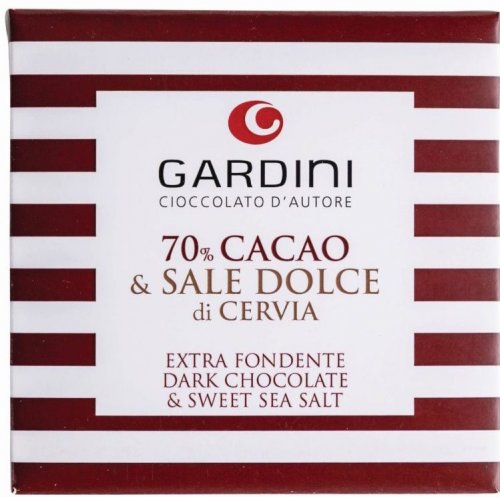 TAVOLETTA FONDENTE 70% CON SALE DOLCE DI CERVIA 50 GR