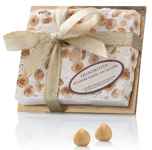 TORRONE FRIABILE CON NOCCIOLE QUADROTTA 150 GR