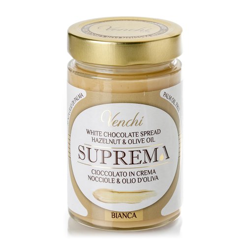 CREMA SPALMABILE CON CIOCCOLATO BIANCO E PASTA DI NOCCIOLA SUPREMA 300 GR