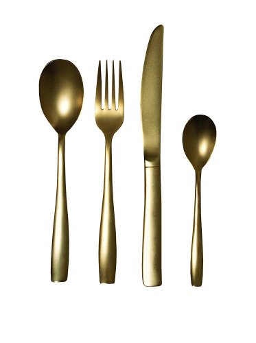 THE MIDAS CUTLERY SET DI 24 POSATE GOLD DA 6 COPERTI