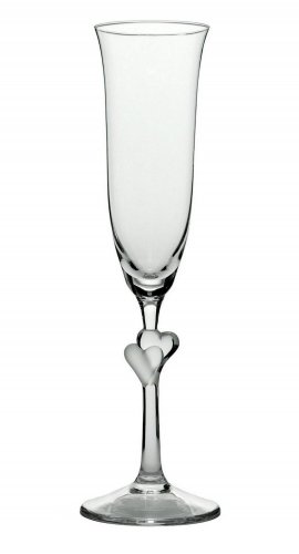 CALICE FLUTE CUORE BIANCO 175 ML