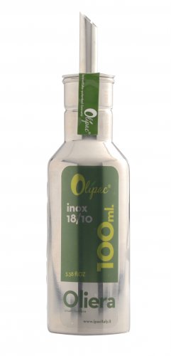 OLIERA CON TAPPO VERSATORE INOX 18/10 0.1 L