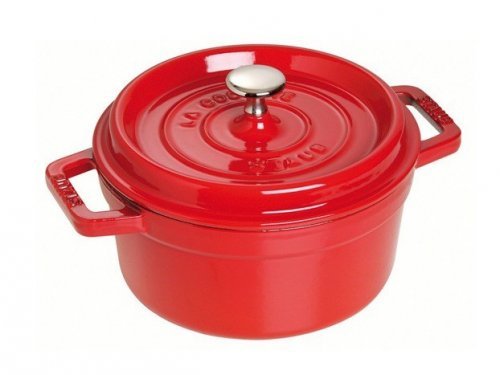 COCOTTE ROTONDA VAPORE ROSSO CILIEGIA 24 CM