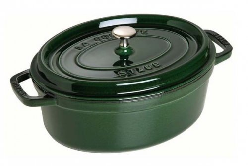 COCOTTE OVALE VERDE BASILICO 31 CM