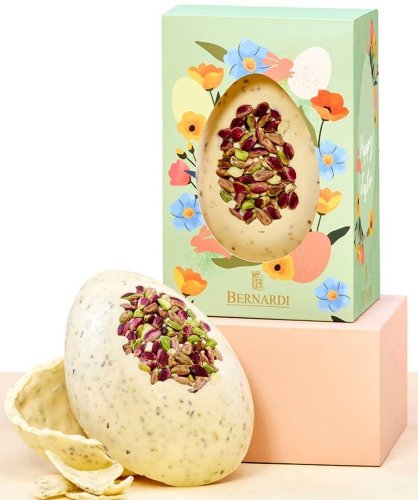 UOVO CIOCCOLATO BIANCO CON PISTACCHI 400 GR