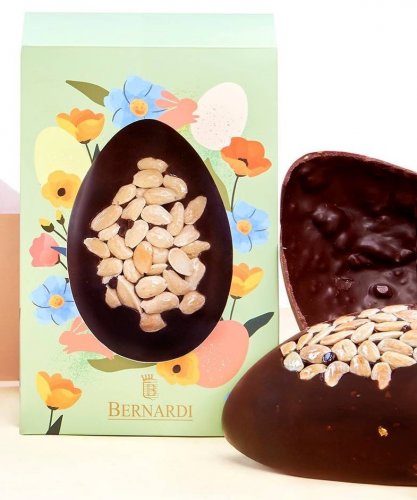 UOVO CIOCCOLATO FONDENTE CON MANDORLE 400 GR