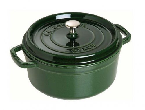 COCOTTE ROTONDA VERDE BASILICO 24 CM